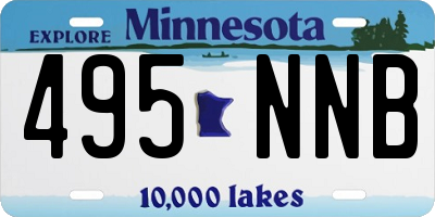 MN license plate 495NNB