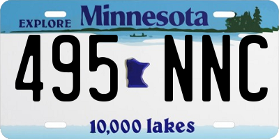 MN license plate 495NNC