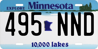 MN license plate 495NND
