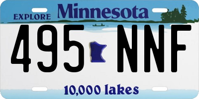 MN license plate 495NNF