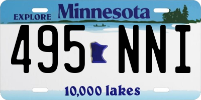MN license plate 495NNI