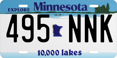 MN license plate 495NNK