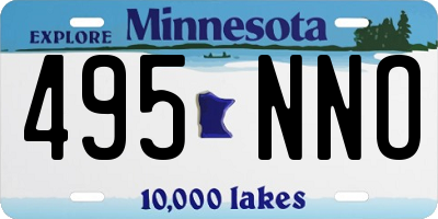 MN license plate 495NNO