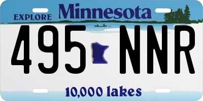 MN license plate 495NNR
