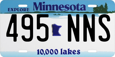 MN license plate 495NNS