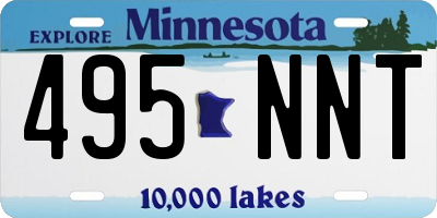 MN license plate 495NNT