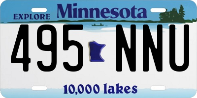 MN license plate 495NNU