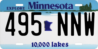 MN license plate 495NNW