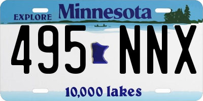 MN license plate 495NNX