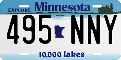 MN license plate 495NNY