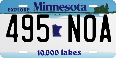 MN license plate 495NOA