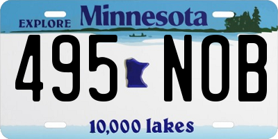 MN license plate 495NOB