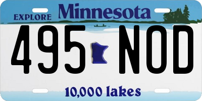 MN license plate 495NOD
