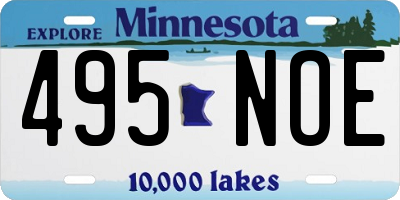MN license plate 495NOE