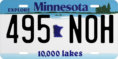 MN license plate 495NOH