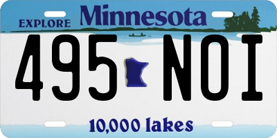 MN license plate 495NOI