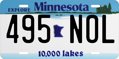 MN license plate 495NOL