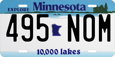 MN license plate 495NOM