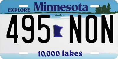 MN license plate 495NON