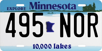 MN license plate 495NOR