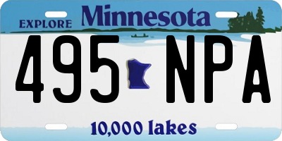 MN license plate 495NPA