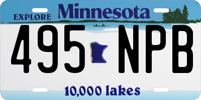 MN license plate 495NPB