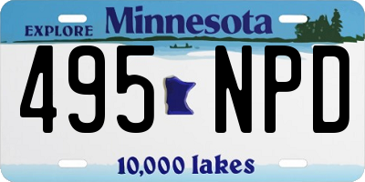 MN license plate 495NPD