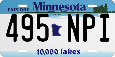 MN license plate 495NPI