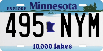 MN license plate 495NYM