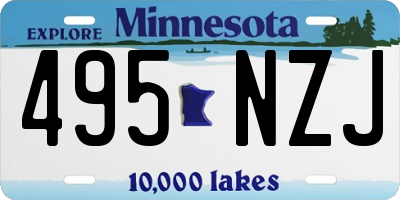 MN license plate 495NZJ