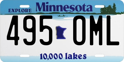 MN license plate 495OML