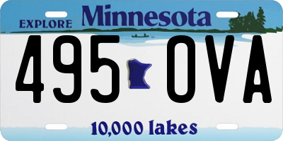 MN license plate 495OVA