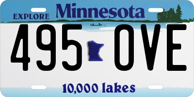 MN license plate 495OVE