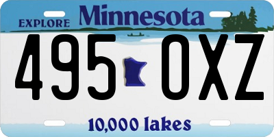 MN license plate 495OXZ