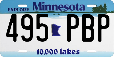 MN license plate 495PBP