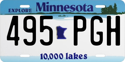MN license plate 495PGH