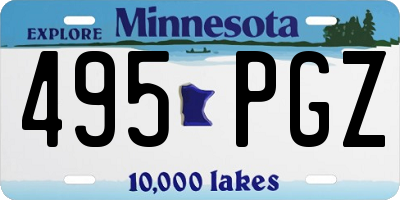 MN license plate 495PGZ
