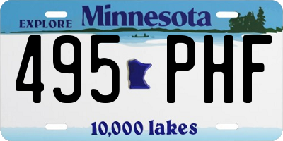 MN license plate 495PHF