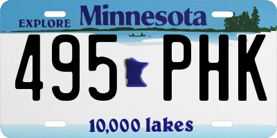 MN license plate 495PHK