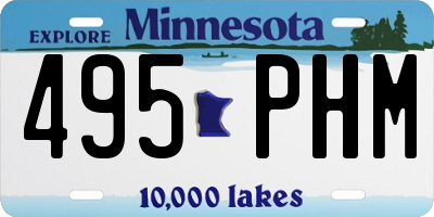 MN license plate 495PHM