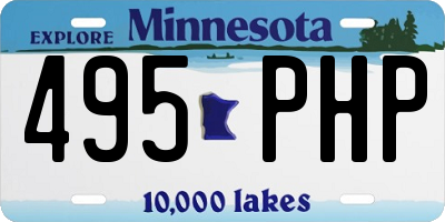 MN license plate 495PHP