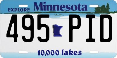 MN license plate 495PID