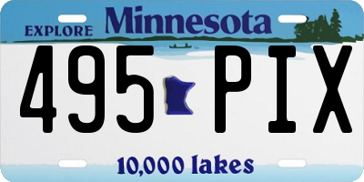 MN license plate 495PIX