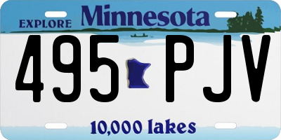 MN license plate 495PJV