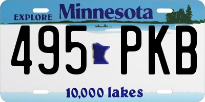 MN license plate 495PKB