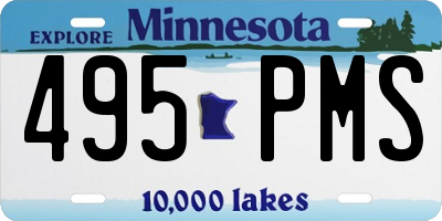 MN license plate 495PMS