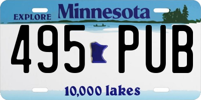 MN license plate 495PUB