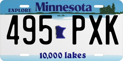 MN license plate 495PXK