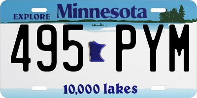 MN license plate 495PYM