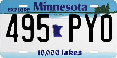 MN license plate 495PYO